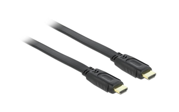 Delock Kabel flach HDMI - HDMI, 5 m, Schwarz