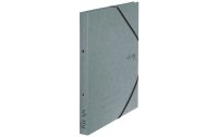 VON Ringbuch mit elastischen Eckbändern, 2.5 cm, Grau