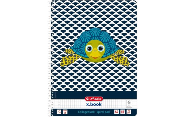 Herlitz Schreibblock Cute Turtle A4 80 Blatt liniert