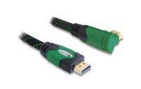 Delock Kabel gewinkelt rechts HDMI - HDMI, 3 m, Grün