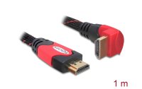 Delock Kabel gewinkelt unten HDMI - HDMI, 1 m, Rot