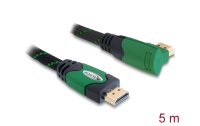Delock Kabel gewinkelt rechts HDMI - HDMI, 5 m, Grün