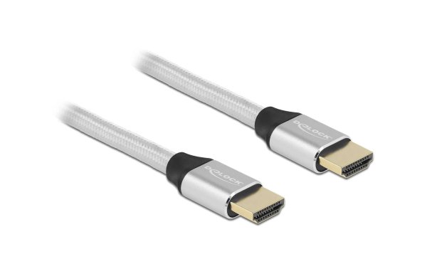 Delock Kabel 8K 60Hz HDMI - HDMI, 2 m, Silber