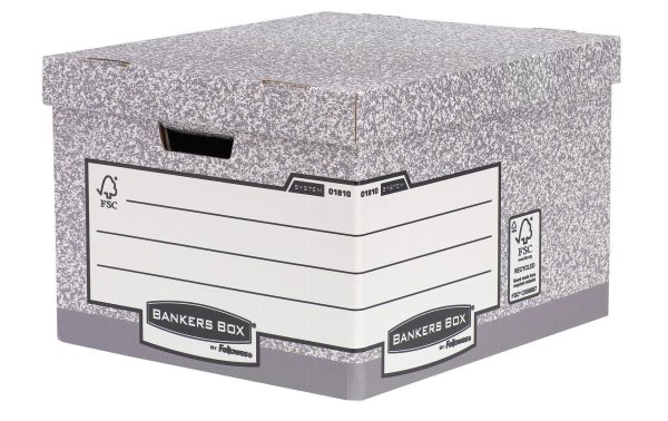 Fellowes Archivschachtel Bankersbox System 29.4 x 38.7 x 44.5 cm Grau