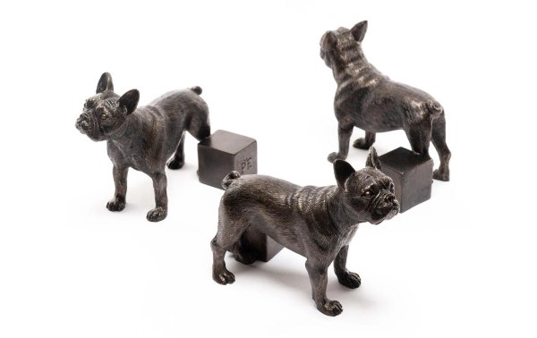 Jardinopia Pflanzentopffüsse Potty Feet Französische Bulldogge, 3er Set