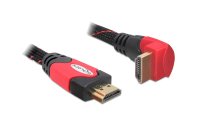 Delock Kabel gewinkelt unten HDMI - HDMI, 3 m, Rot