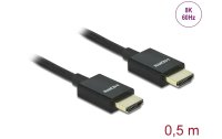 Delock Kabel 8K 60Hz HDMI - HDMI, 0.5 m, Schwarz