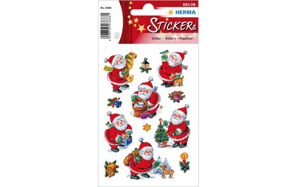 Herma Stickers Weihnachtssticker Nikolaus 3 Blatt, 36 Sticker