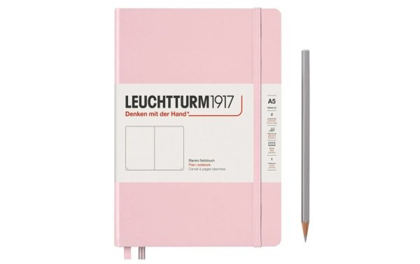 Leuchtturm Notizbuch Medium A5, Blanko, 2-teilig, Puder