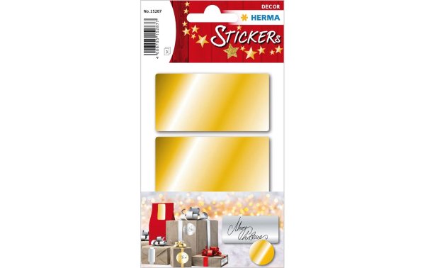 Herma Stickers Weihnachtssticker 3.4 x 6.7 cm 3 Blatt à 3 Sticker, Gold