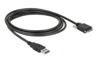 Delock USB 3.0-Kabel verschraubbar USB A - Micro-USB B 3 m