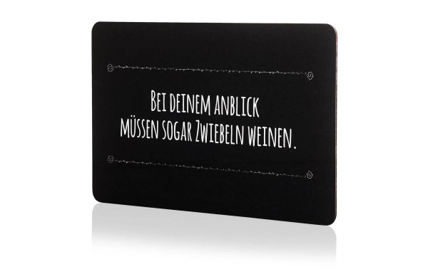 Pechkeks Servierplatte «Bei Deinem Anblick» Schwarz