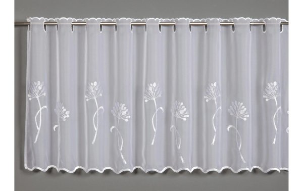 Gardinia Tagvorhang mit Schlaufe Pusteblume 140 x 48 cm, Weiss