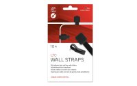 Label-the-cable Klettkabelhalter WALL STRAPS 3 x 9 cm Schwarz, 10 Stück