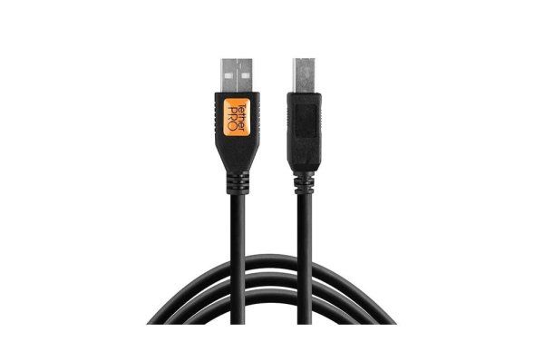 Tether Tools Kabel TetherPro USB 2.0 zu Male B, 4.6 Meter Schwarz