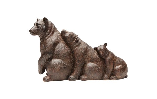 Kare Dekofigur Relaxed Bear Family Braun