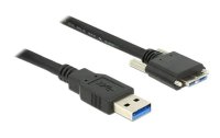 Delock USB 3.0-Kabel verschraubbar USB A - Micro-USB B 1 m