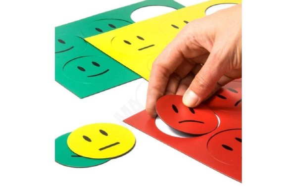 supermagnete Haftmagnet Magnetsymbole Smiley Gelb, Grün, Rot, 18 Stück