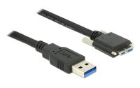 Delock USB 3.0-Kabel verschraubbar USB A - Micro-USB B 2 m