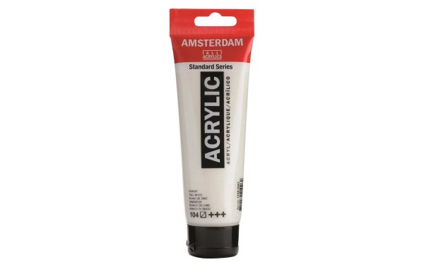 Amsterdam Acrylfarbe Standard 104 Zinkweiss halbtransparent, 120 ml