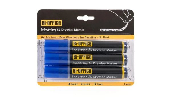 Bi-Office Whiteboard-Marker Inkstring Blau, 3 Stück