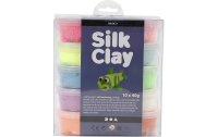 Creativ Company Modellier-Set Silk Clay 10 x 40 g Mehrfarbig