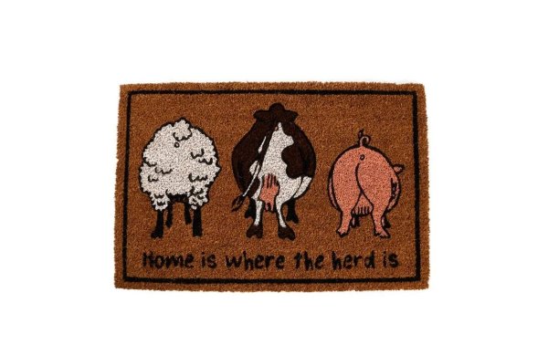 Esschert Design Fussmatte «Home is where the herd is» 40.4 cm x 61 cm