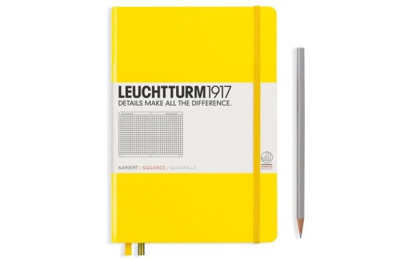 Leuchtturm Notizbuch Medium A5, Kariert, 2-teilig, Zitrone