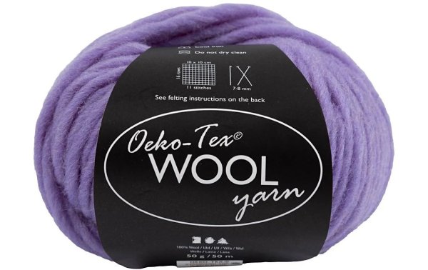 Creativ Company Wolle Oeko-Tex 50 g, Flieder