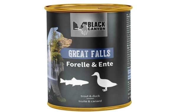 Black Canyon Nassfutter Adult Great Falls Ente & Forelle, 820 g