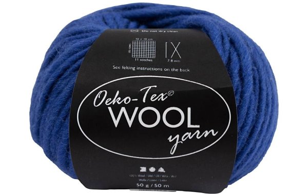 Creativ Company Wolle Oeko-Tex 50 g, Blau