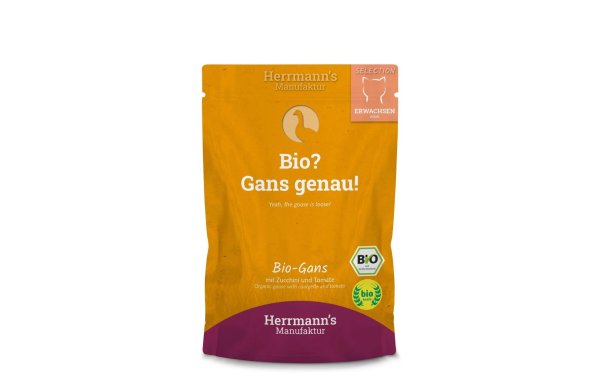 Herrmanns Nassfutter Bio Gans mit Zucchini und Tomaten