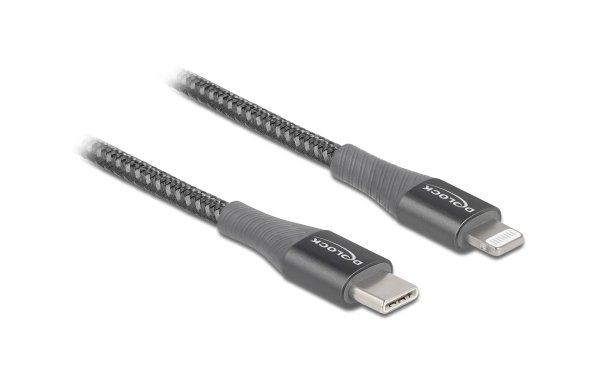 Delock USB-Kabel USB C - Lightning 0.5 m, Grau