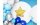 Partydeco Luftballon Girlande Blau-Silber 2 m, 60 Ballons