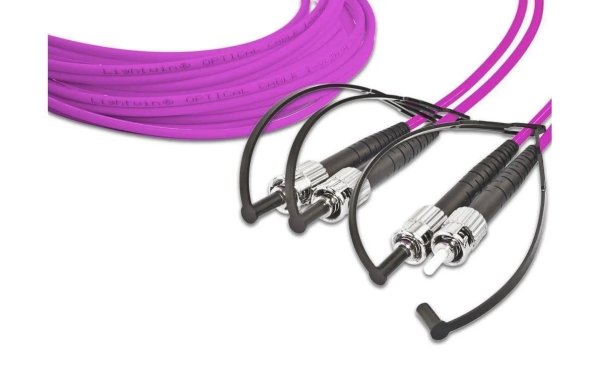 Lightwin LWL-Patchkabel ST-ST, Multimode, Duplex, OM4, 3m