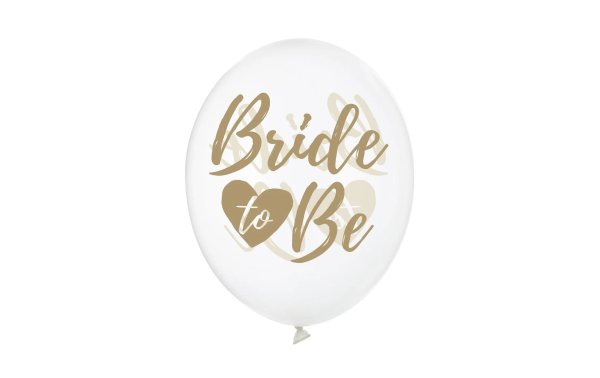 Partydeco Luftballon Bride to be Gold Ø 30 cm, 6 Stück