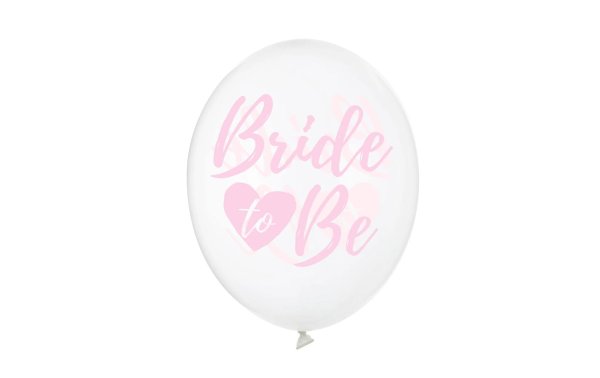 Partydeco Luftballon Bride to be Rosa Ø 30 cm, 6 Stück