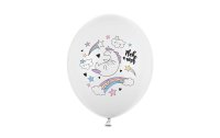 Partydeco Luftballon Unicorn Pastellweiss Ø 30 cm, 6 Stück