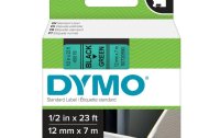 DYMO Beschriftungsband D1 Schwarz auf Grün