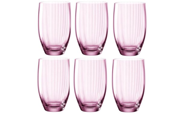 Leonardo Longdrinkglas Poesia 460 ml, 6 Stück, Rosa