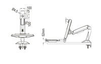 Multibrackets Tischhalterung Flex Desk Workstation bis 8 kg – Schwarz
