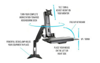 Multibrackets Tischhalterung Flex Desk Workstation bis 8 kg – Schwarz