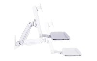 Multibrackets Tischhalterung Workstation Arm Single bis 8 kg – Weiss