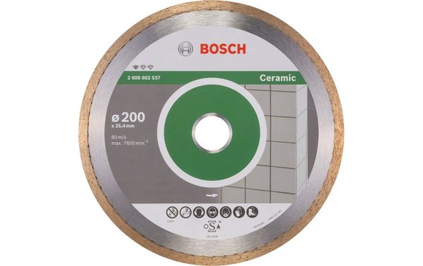 Bosch Professional Diamanttrennscheibe Standard for Ceramic, 200 x 1.6 x 7 mm