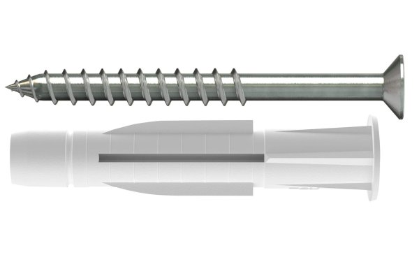 Tox-Dübel Allzweckdübel Trika 8x51 mm, inkl. Schraube 6 Stück