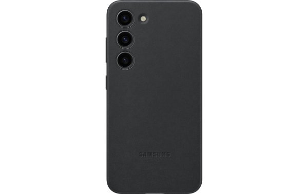 Samsung Back Cover Leather Galaxy S23 Schwarz