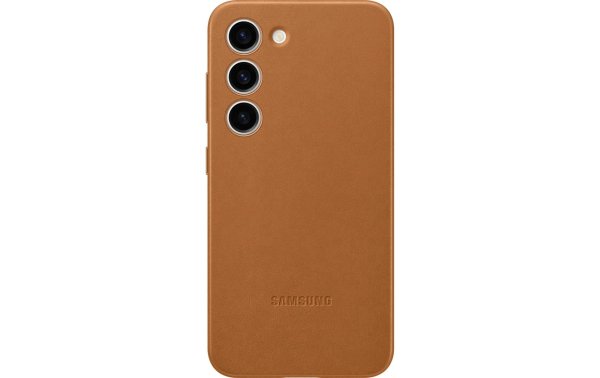 Samsung Back Cover Leather Galaxy S23 Braun