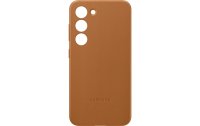 Samsung Back Cover Leather Galaxy S23 Braun