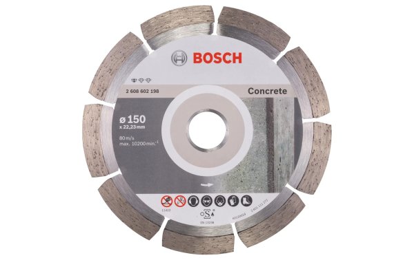 Bosch Professional Diamanttrennscheibe Standard for Concrete, 150 x 2 x 10 mm