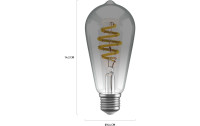 hombli Leuchtmittel Smart Filament Bulb, E27, 5.5 W, Smokey